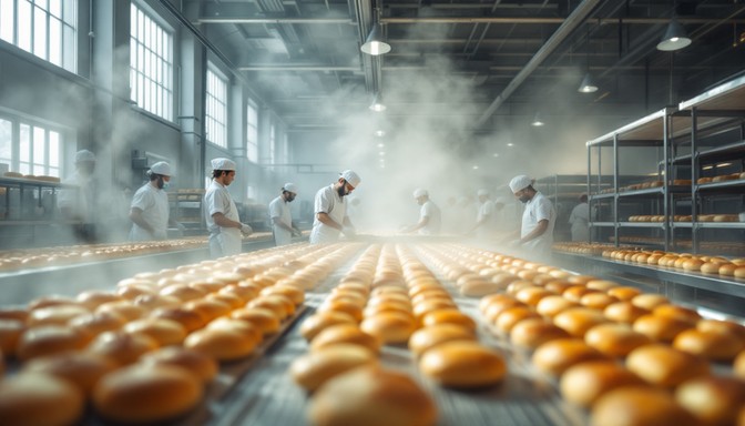 Free Fresh Bread Production Image - Bakery, Bread, Industrial ...