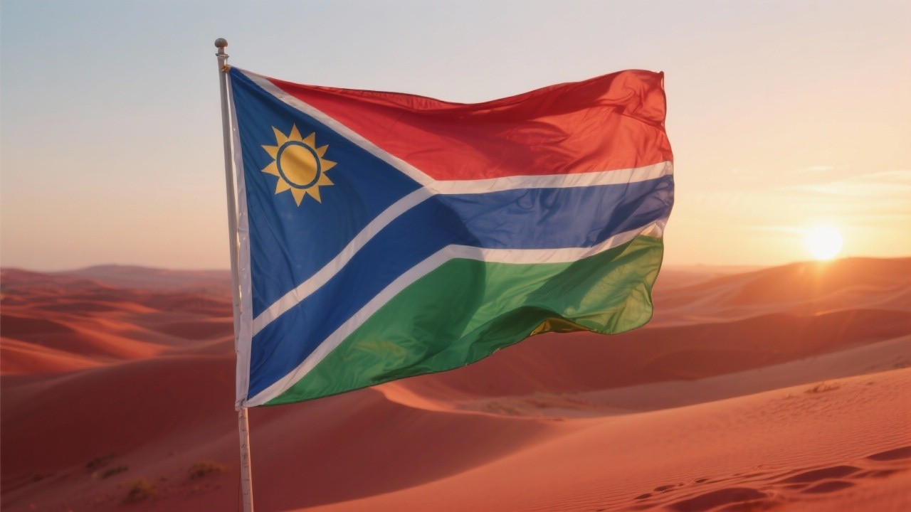 Free Namibia's Desert Pride Image - Flag, Sunset, Dunes | Download at ...