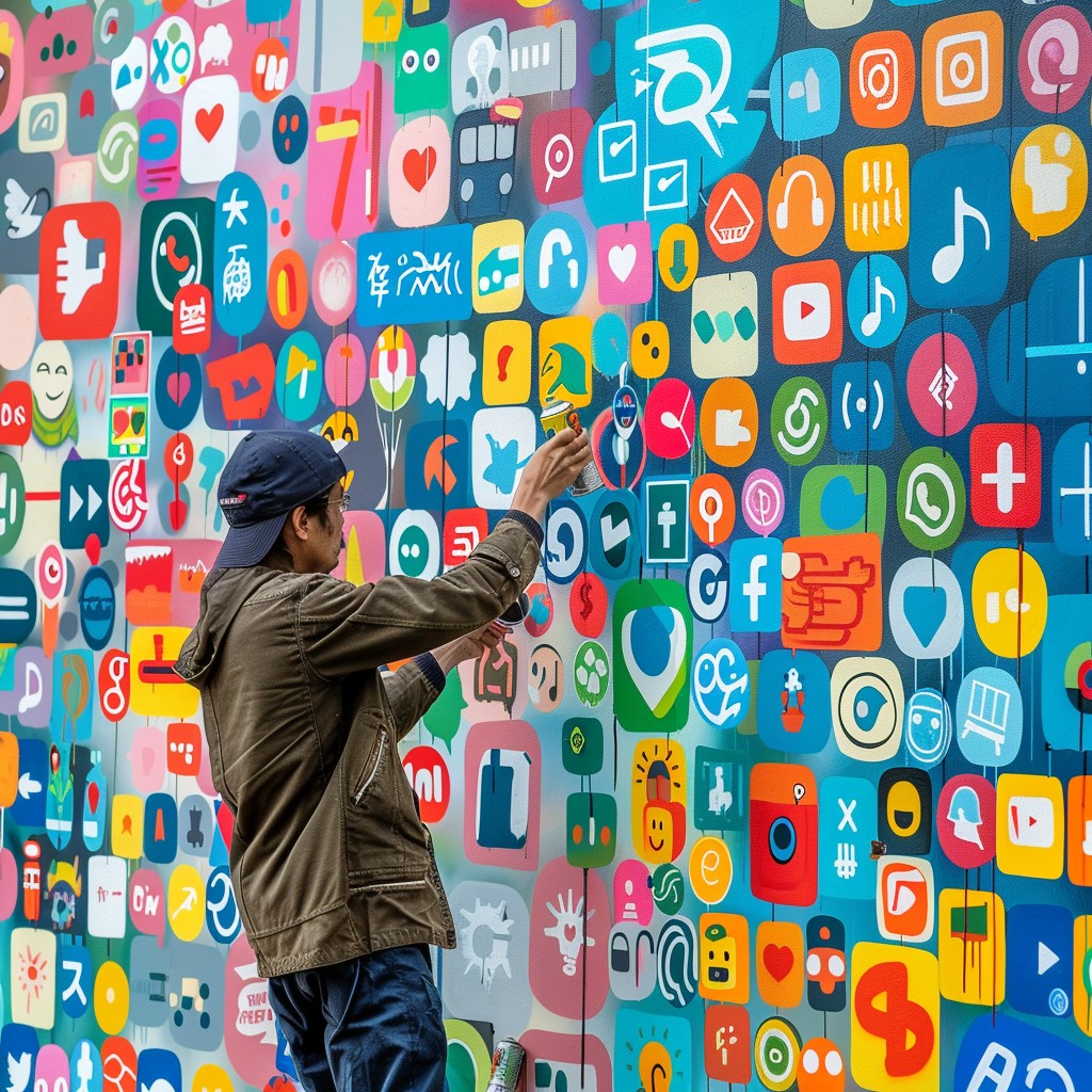 Free Apps Wall Interaction Image - Apps, Wall, Man | Download at StockCake