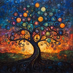 Free Vibrant Tree Art Image - Art, Tree, Vibrant | Download at StockCake
