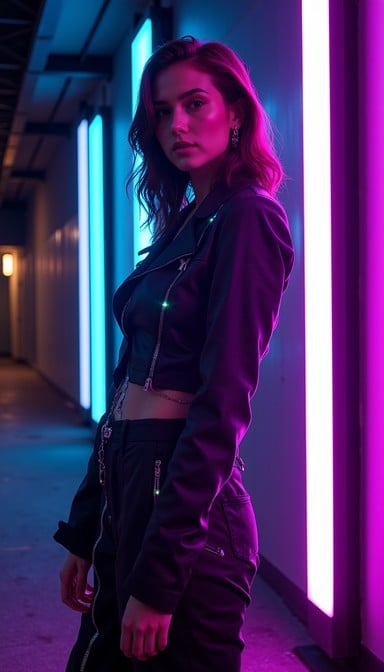 Free Neon Cyber Rapper Image - Cyberpunk, Neon, Purple | Download at ...