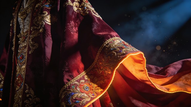 Free Ornate Ceremonial Robe Image - Burgundy, Crimson, Silk | Download ...