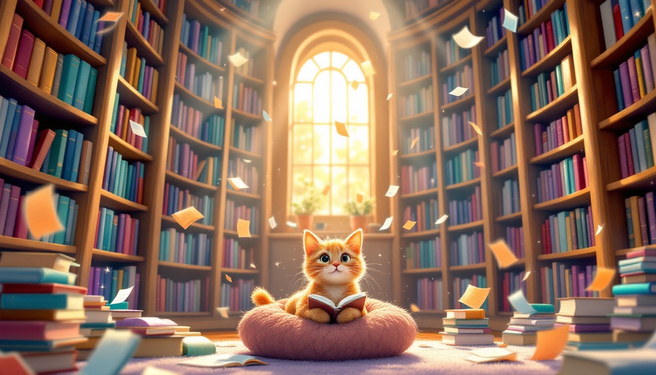 Library Cat Simple Free Library Cat Wonder Image - Cat, Tabby, Library | Download at StockCake