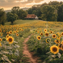 Free Sunflower Sunset Path Image - Sunflower, Sunset, Path | Download ...