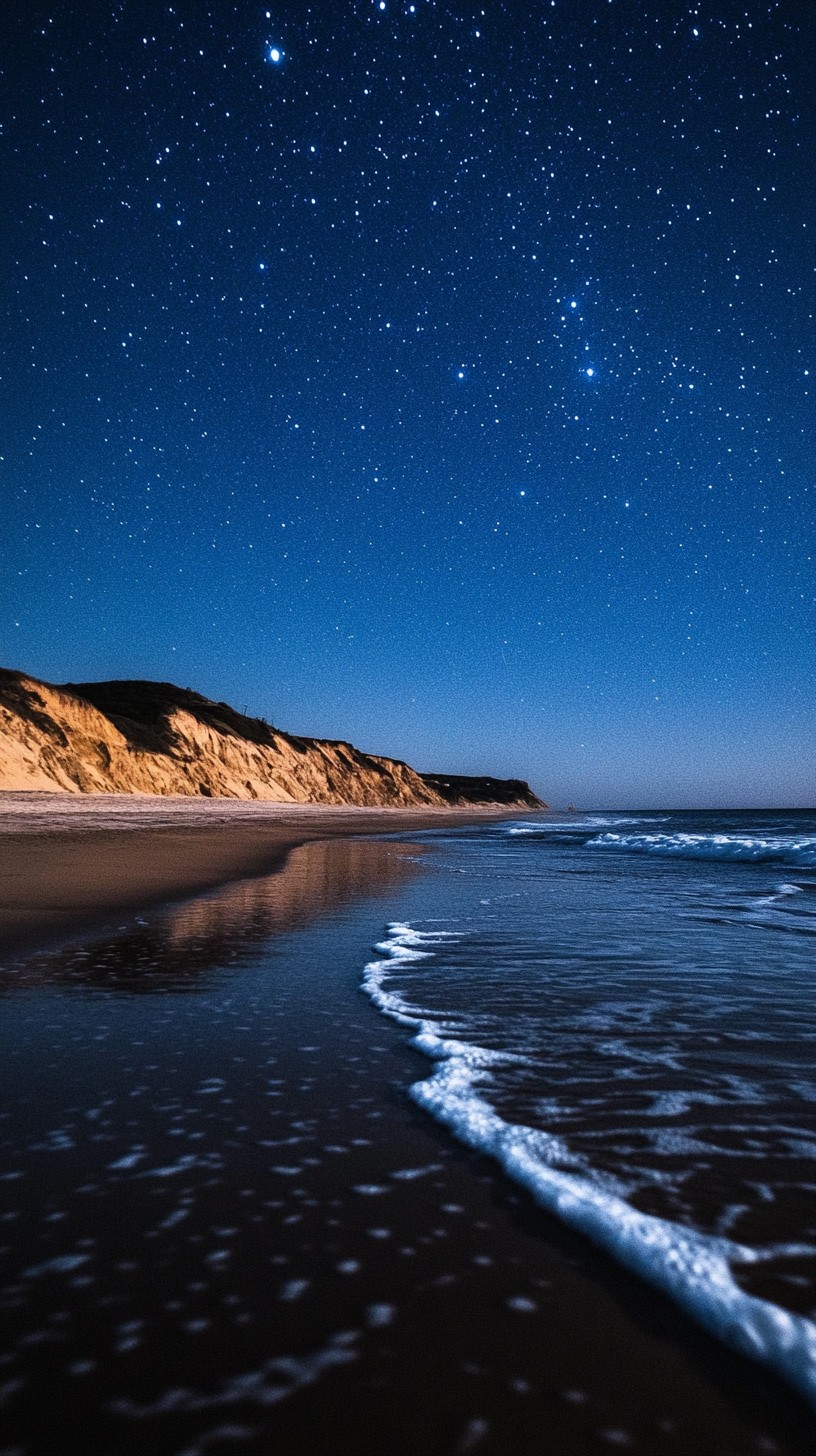 Free Starry beach night Image - Starry, Beach, Night | Download at ...