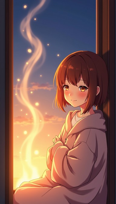 Free Cozy Amber Glow Image - Anime, Cozy, Warm | Download at StockCake