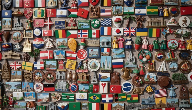 Free Global Souvenir Collection Image - Magnets, Souvenirs, Travel ...