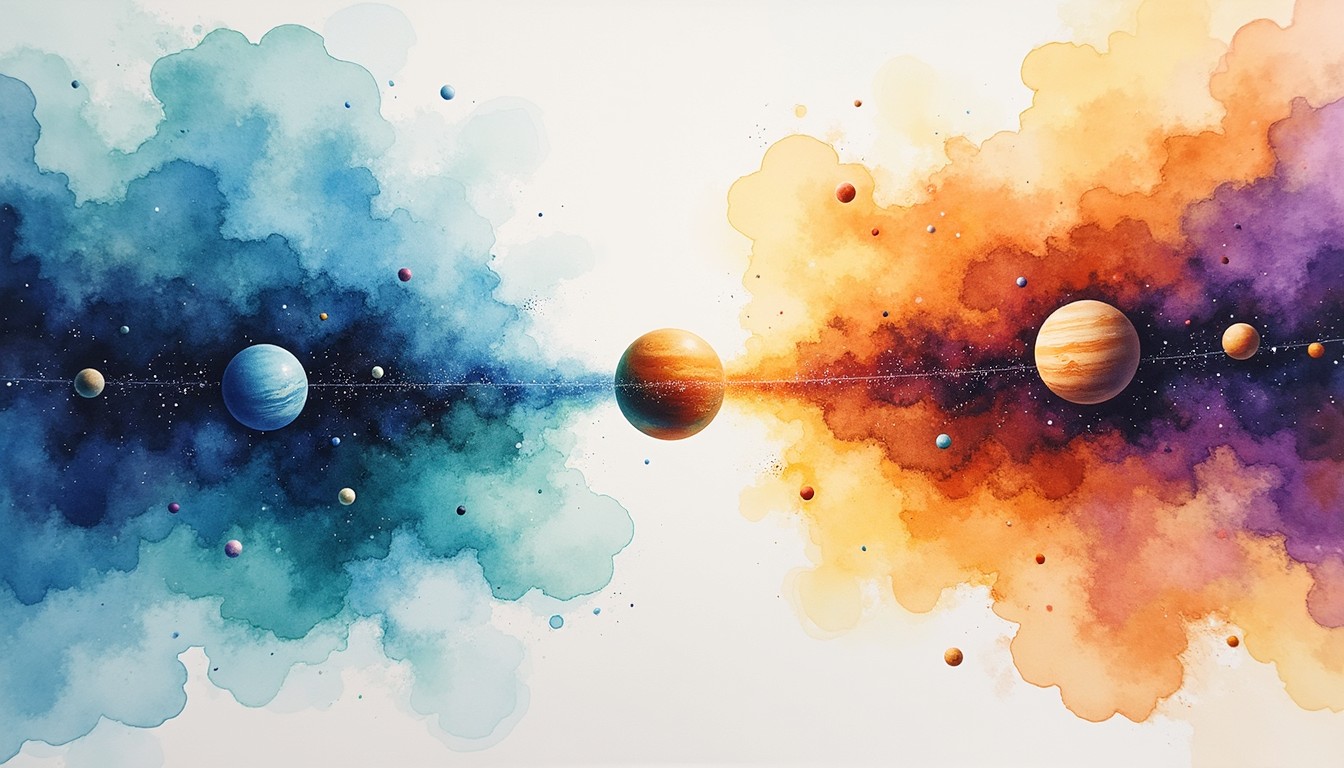 Free Balanced Cosmic Forces Image - Watercolor, Cosmos, Planets ...
