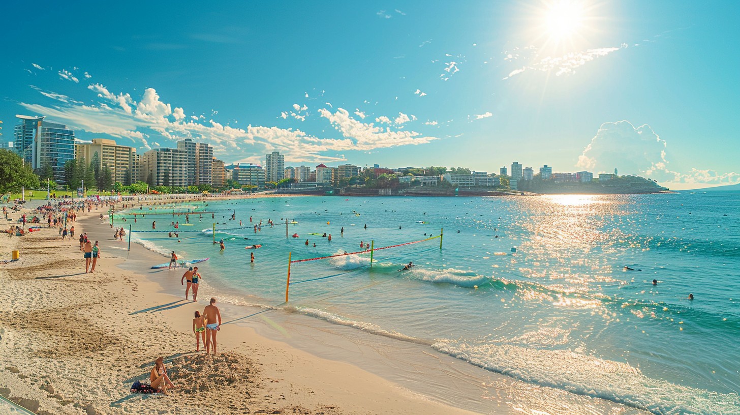 Free Sunny Beach Day Image - Beach, Sun, Skyline | Download at StockCake