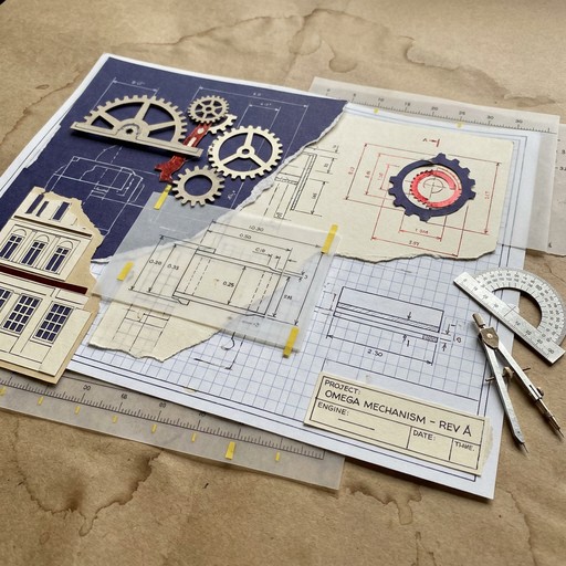 Engineering Kit Collage Free Engineering Blueprint Art Image - Blueprint, Engineering ...