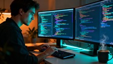 Free Coding Through Night Photo - Programmer, Developer, Coder ...