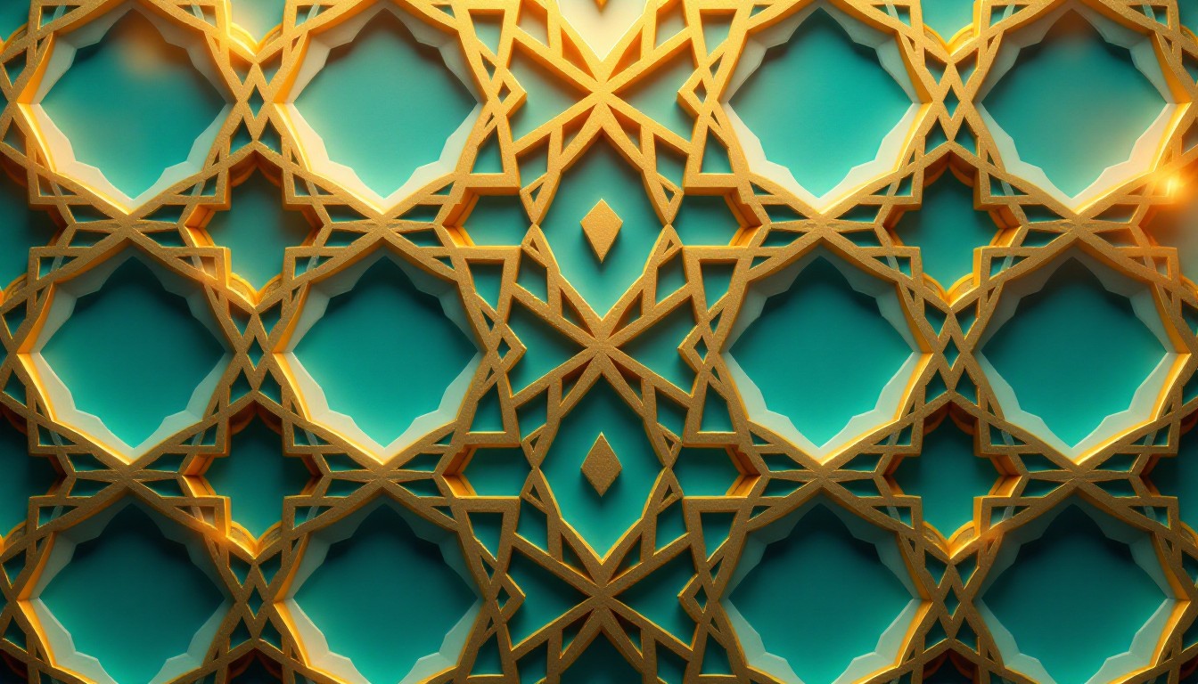 Free Modern Arabian Design Image - Geometric, Islamic, Turquoise ...