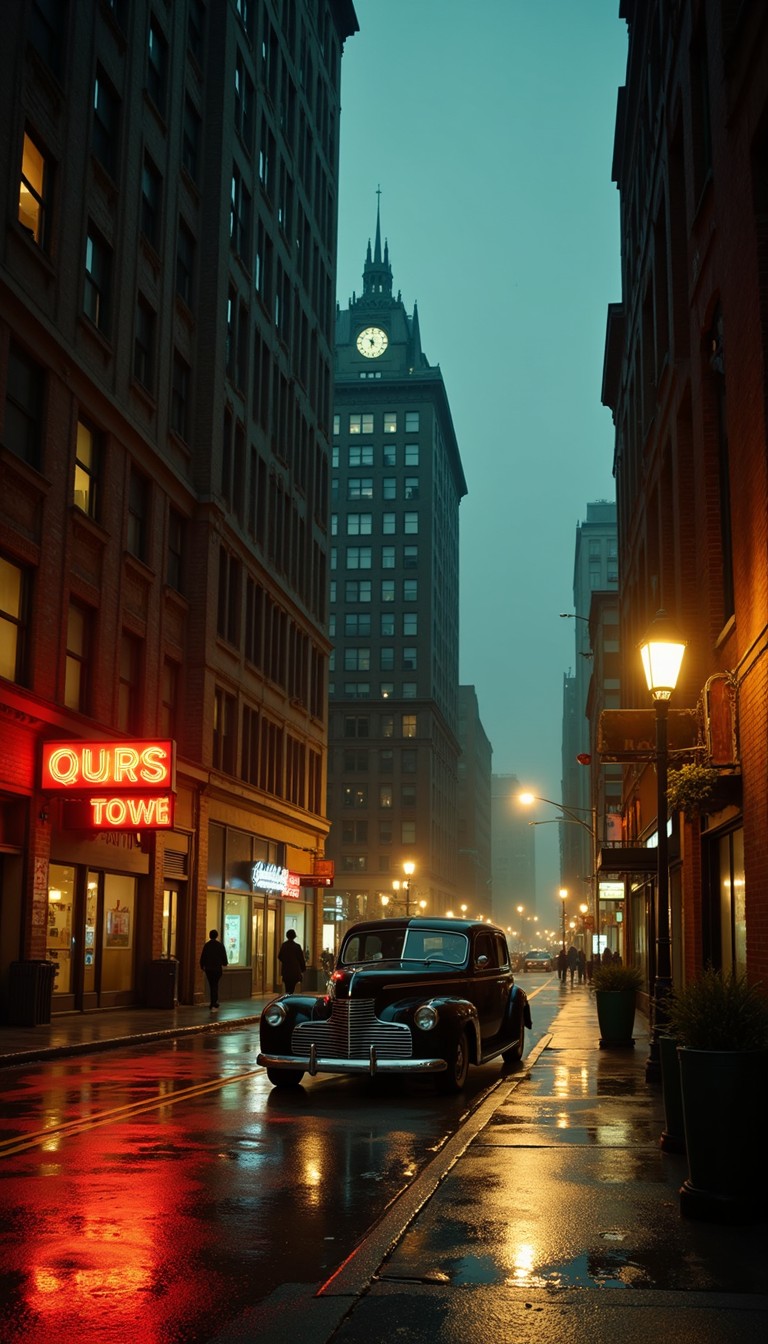 Free Vintage City Night Image - Vintage, Noir, Rainy | Download at ...