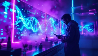 Free Holographic DNA Analysis Image - Futuristic, Laboratory ...