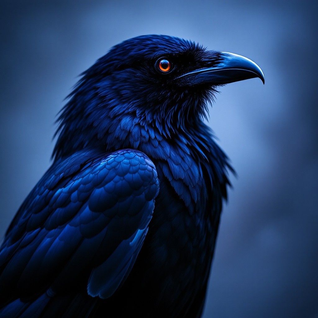 Free Majestic blue raven Image - Raven, Blue, Bird | Download at StockCake