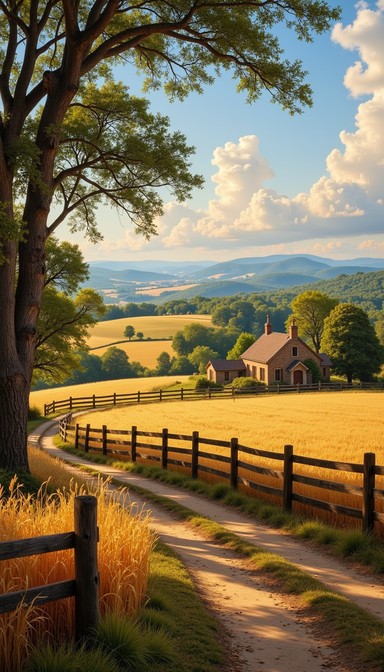 Free Serene Country Homestead Image - Countryside, Pastoral, Cottage ...