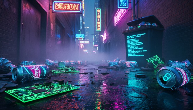 Free Neon Waste Alley Image - Cyberpunk, Neon, Dystopian | Download at ...