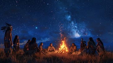 Free Starry Night Gathering Image - Night, Stars, Fire | Download at ...