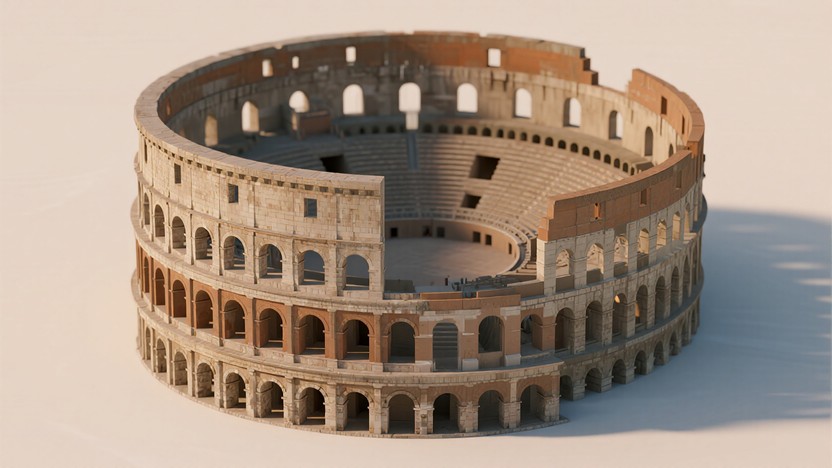 Free Colosseum Cross-Section Image - Colosseum, Rome, Architecture ...