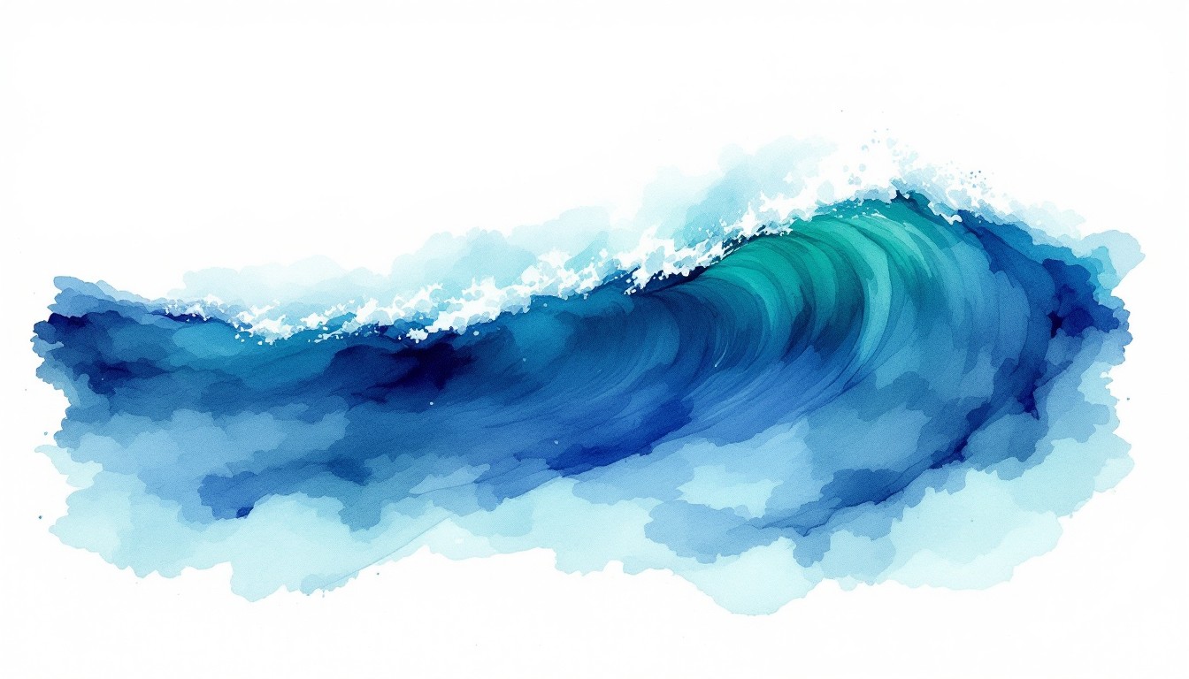 Wave Free Free Flowing Ocean Wave Image - Watercolor, Wave, Ocean | Download at ...