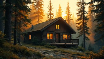 Free Misty Mountain Cabin Image - Cabin, Forest, Mountains | Download ...