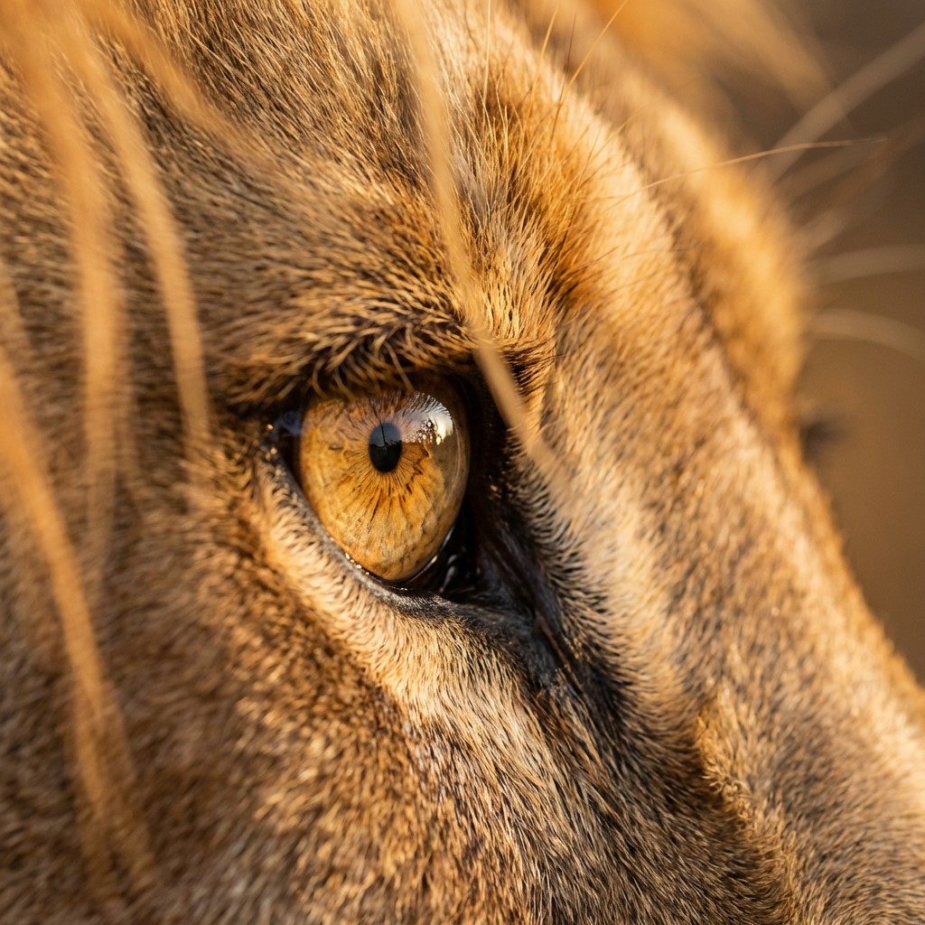 Free Golden Lion Vision Image - Lion, Eye, Amber | Download at StockCake