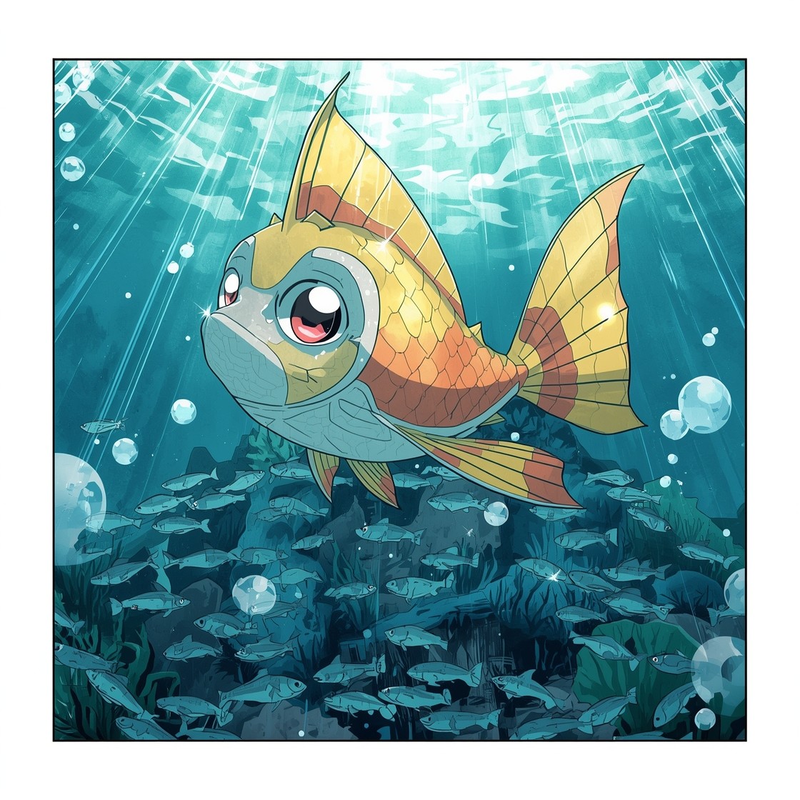 Free Vibrant Anime Fish Image - Fish, Anime, Cartoon | Download at ...