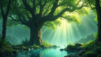 Free Mystical Spirit Tree Image - Anime, Tree, Forest | Download at ...