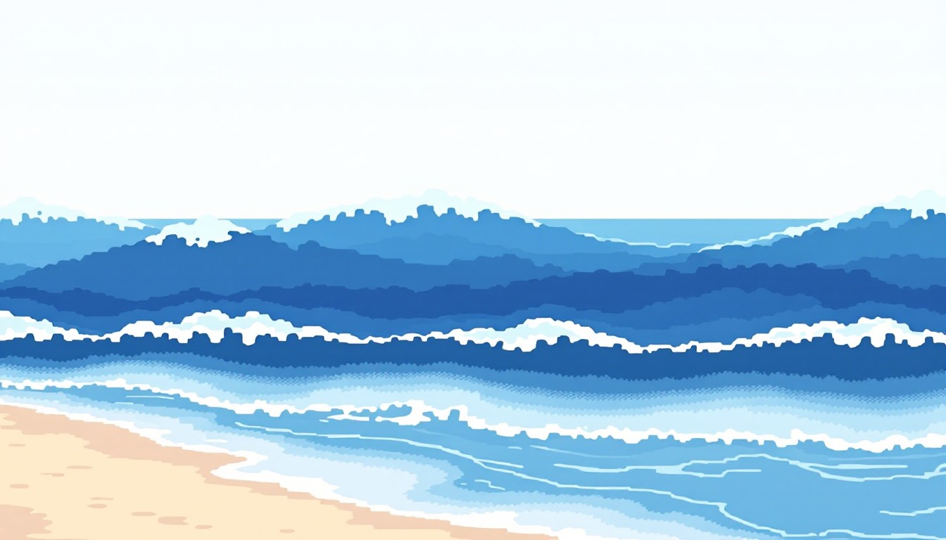 Free Peaceful Pixel Waves Image - Waves, Pixel, Beach | Download at ...