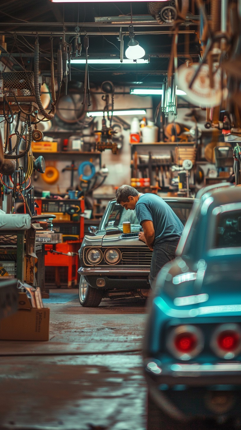 Free Garage Work Scene Image - Mechanic, Garage, Vintage | Download at ...
