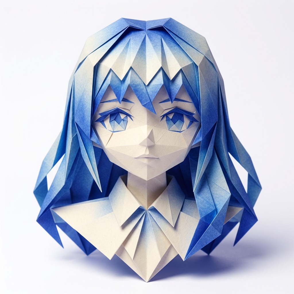 Origami Anim Free Blue Origami Girl Image - Origami, Paper, Anime | Download at ...