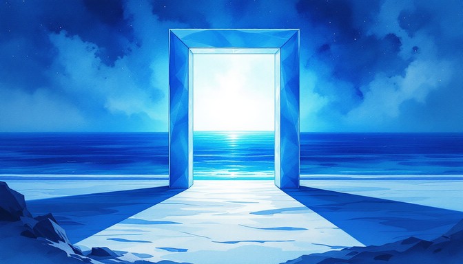 Blue Rectangular Portal Free Blue Portal Seascape Image - Doorway, Portal, Gateway | Download ...