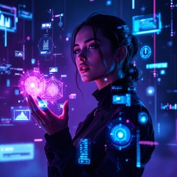 Free Future Tech Vision Image - Cyberpunk, Holographic, Neon | Download ...