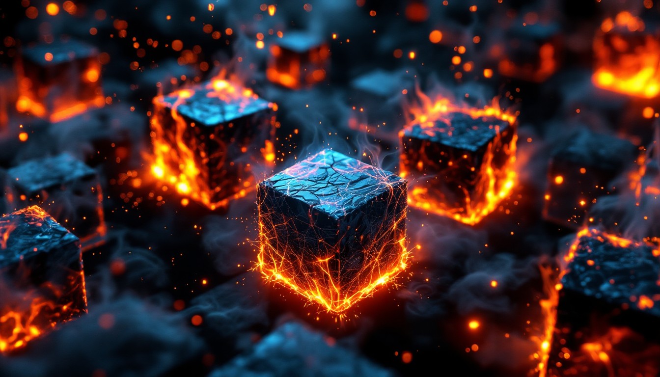 Free Burning Geometric Cubes Image - Fire, Cube, Geometric | Download ...