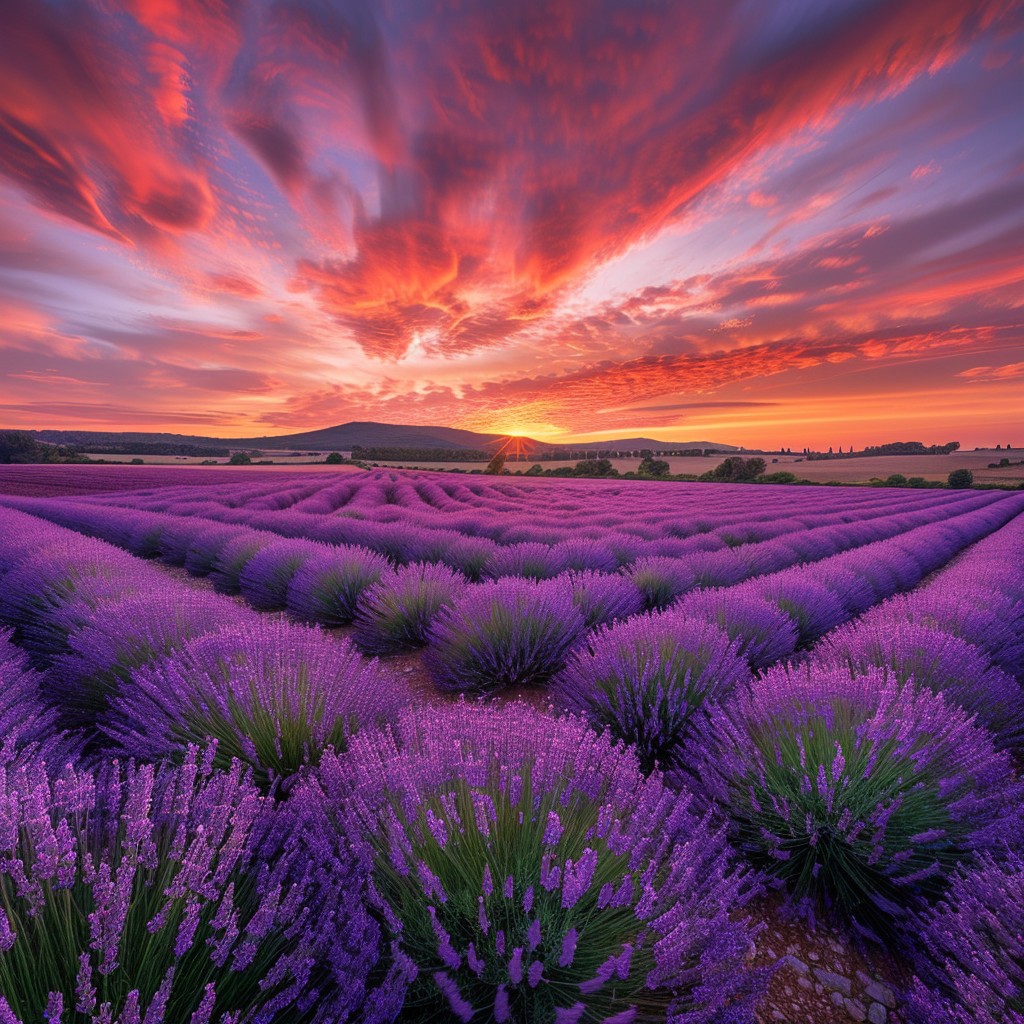 Free Lavender Field Sunset Image - Sunset, Lavender, Field | Download ...