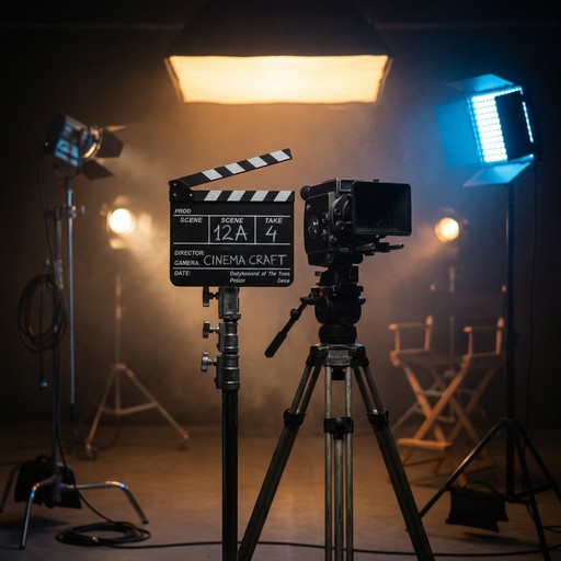 Free Cinematic Set Scene Image - Filmmaking, Camera, Clapperboard ...