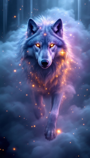 Cool Mist Wolves Free Mystic Wolf Gaze Image - Wolf, Minimal, Dark | Download at StockCake