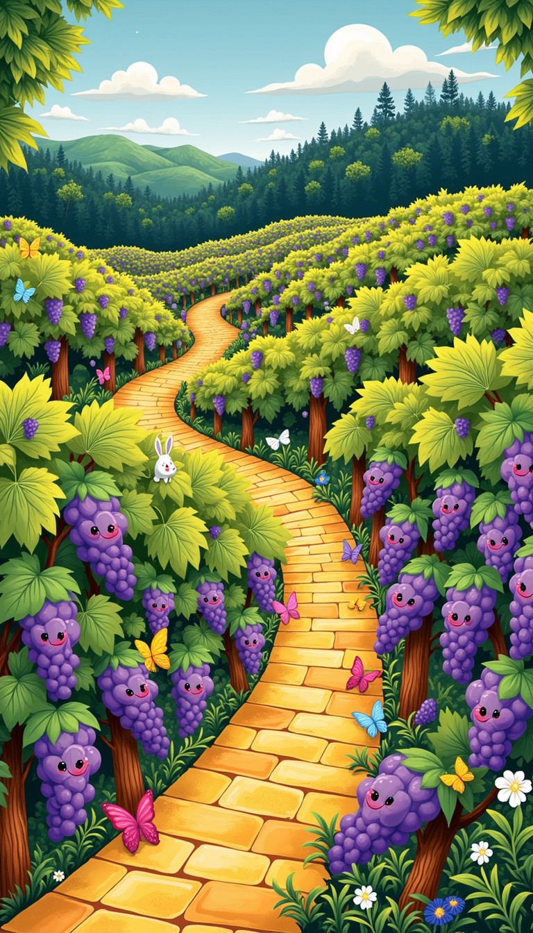 Free Enchanted Grape Path Image - Vineyard, Magical, Path | Download at ...