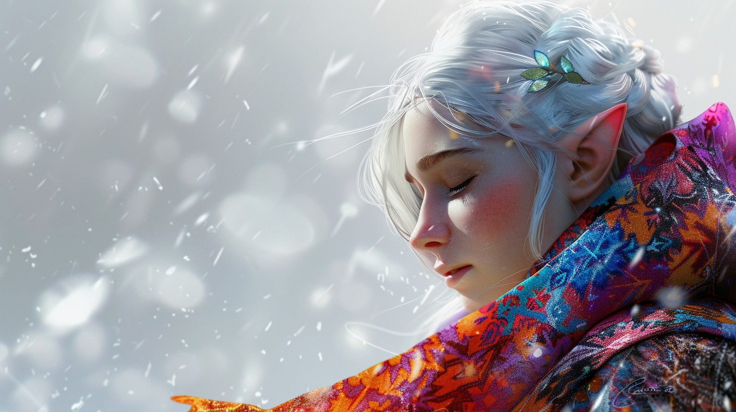 Free Snowy Elf Contemplation Image - Elf, Snowflakes, Contemplation ...
