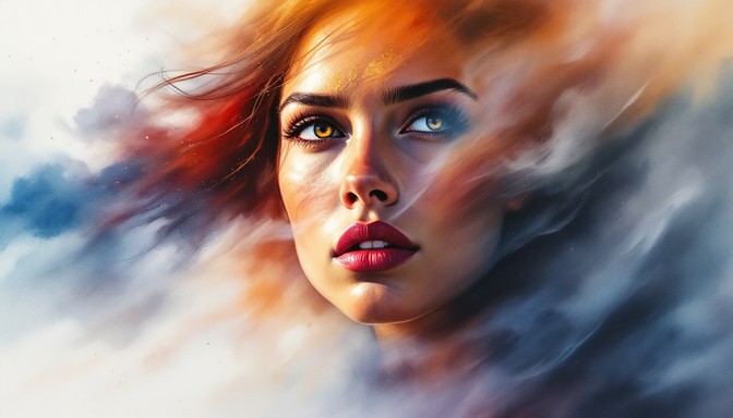 Free Fierce Woman Portrait Image - Watercolor, Portrait, Woman ...