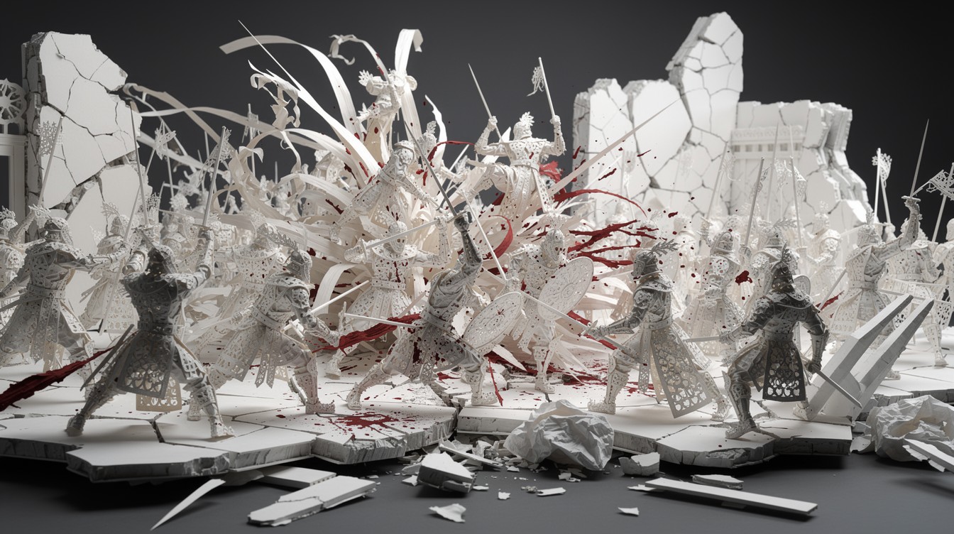 Paper Chain Fighting Free Paper Battle Chaos Image - Paper, Sculpture, Battle | Download at ...