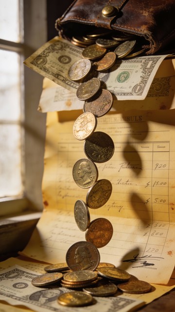 Rustic Money Image Free Vintage Money Cascade Image - Vintage, Antique, Coins | Download ...