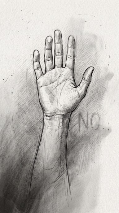 Download Raised Hand Sketch Image - Sketch, Pencil, Graphite | StockCake