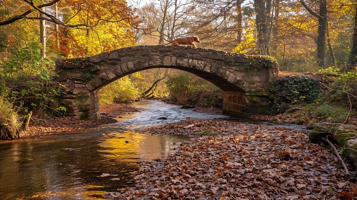 Free Autumn Bridge Scenery Image - Autumn, Bridge, Leaves | Download at ...