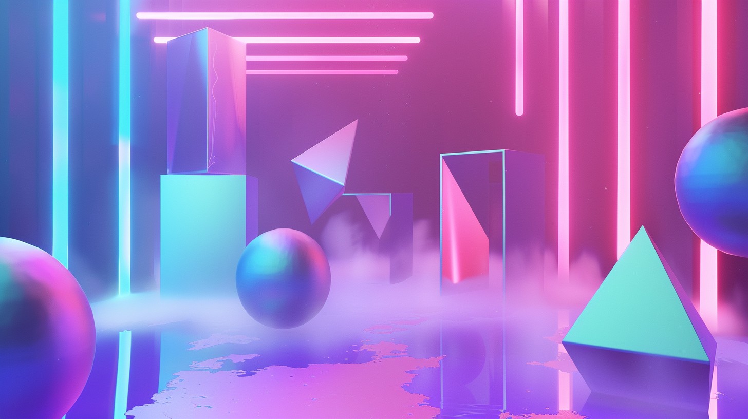 Geometry Neon Background Free Vibrant Neon Geometry Image - Neon, Geometry, Futuristic ...