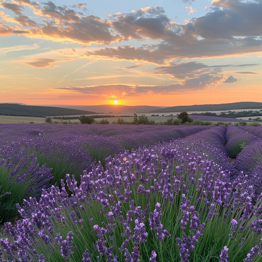 Free Lavender Field Sunset Image - Sunset, Lavender, Field | Download ...