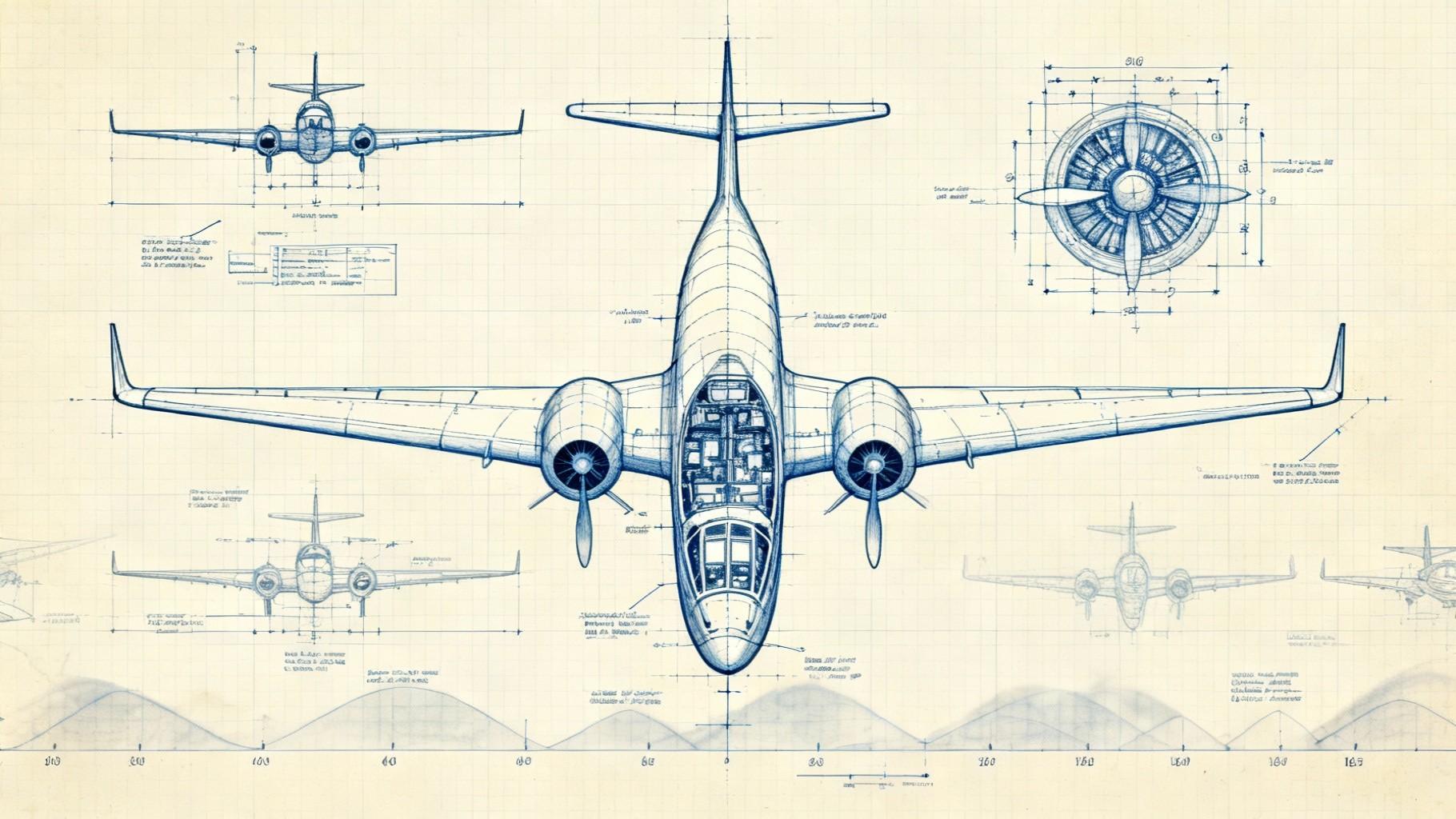 Free Aircraft Blueprint Design Photo - Blueprint, Aircraft, Airplane ...