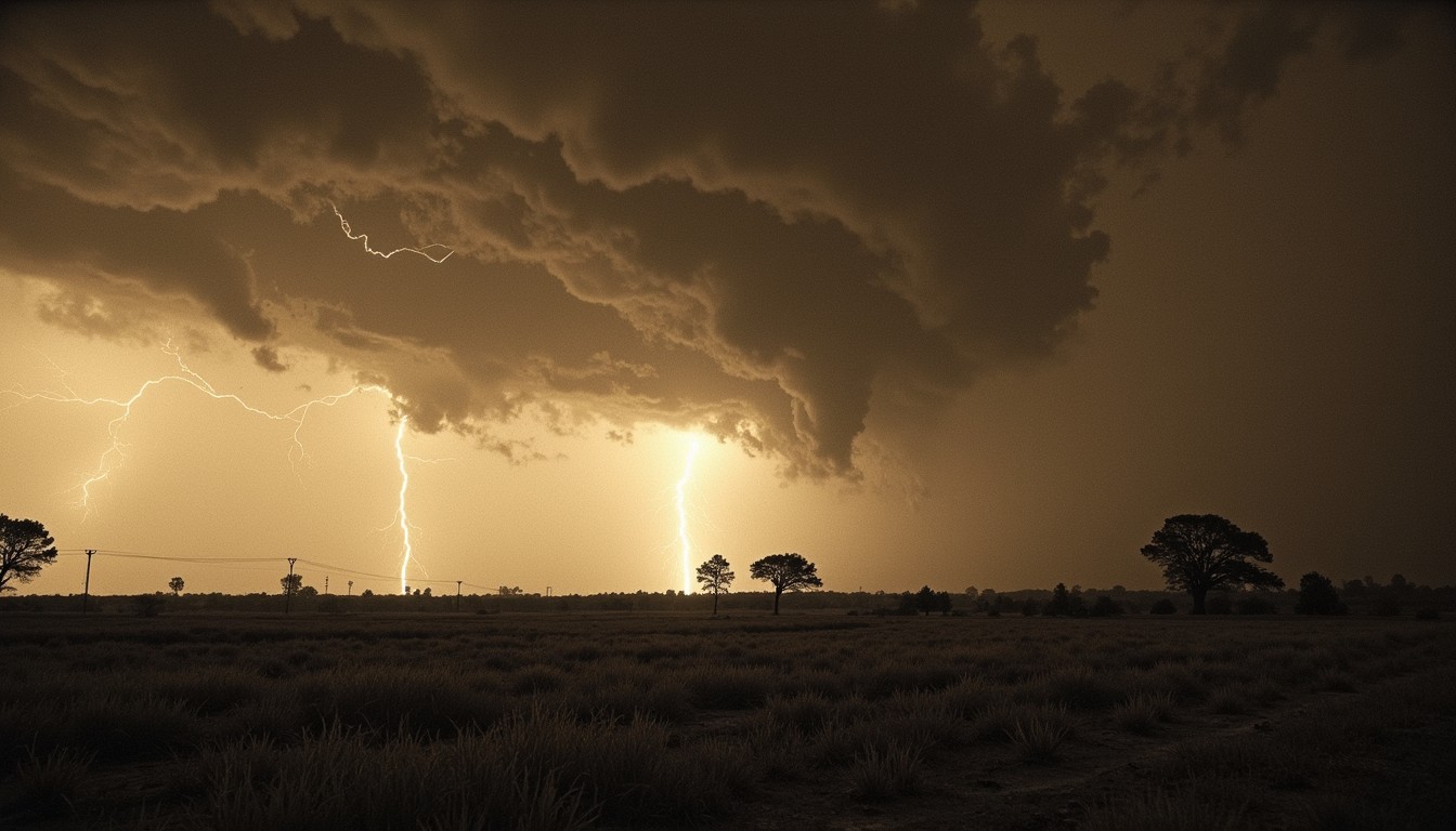Free Lightning Strikes Plains Image - Lightning, Storm, Thunder ...