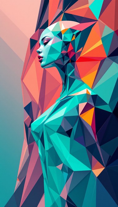 Free Geometric Crystal Portrait Image - Geometric, Polygonal ...