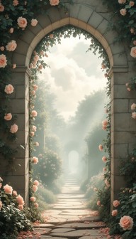 Free Enchanted Garden Arch Image - Garden, Arch, Roses | Download at ...